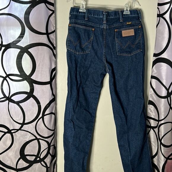 Vintage Wrangler Jeans Mens 33x32 Blue 936DEN Cowboy Slim Denim Rodeo Tag 35x32 - Picture 9 of 13